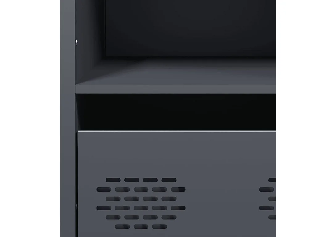 Buffet haut anthracite 101,5x39x103,5 cm acier