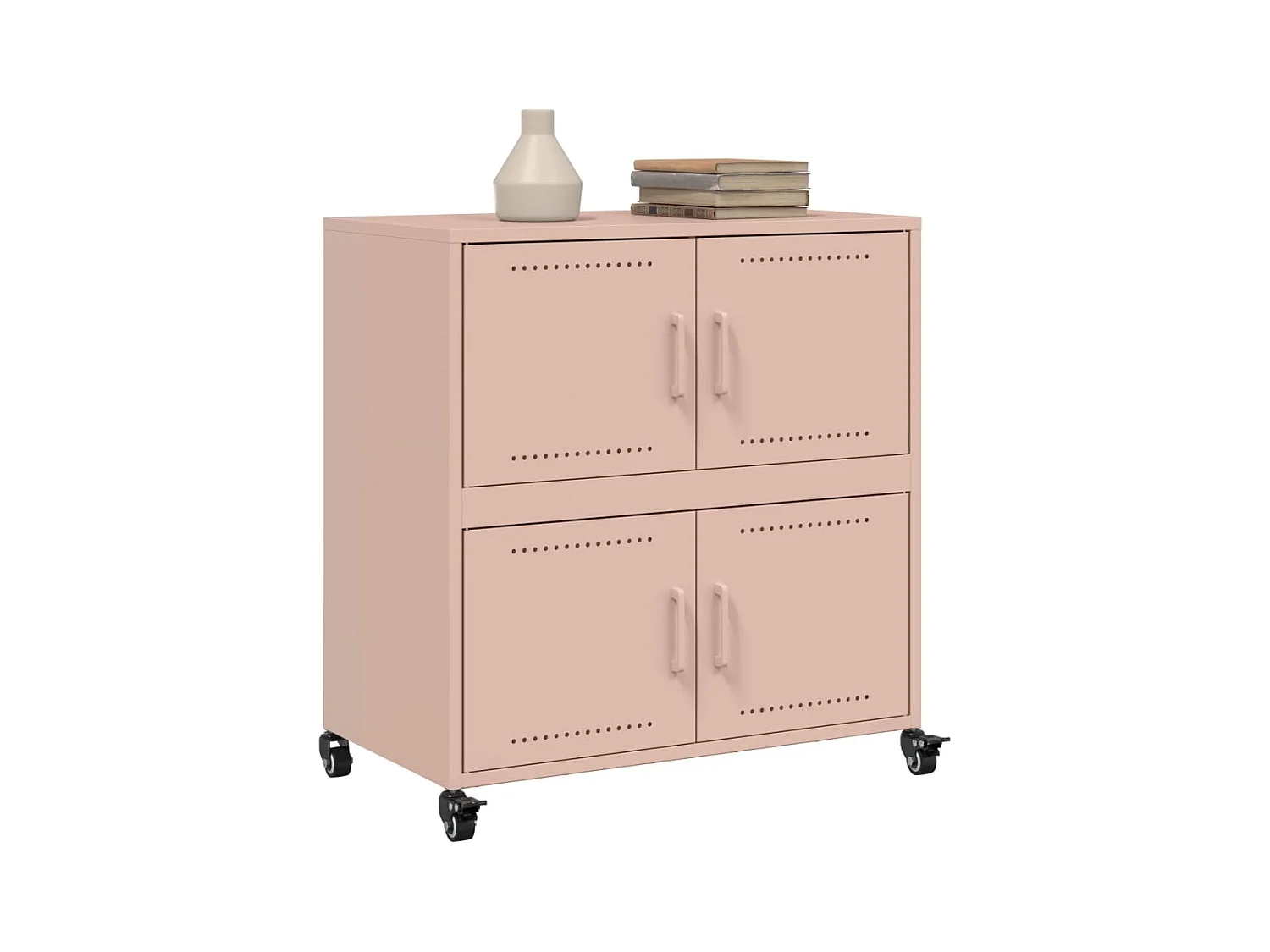 Buffet rose 68x39x72 cm acier