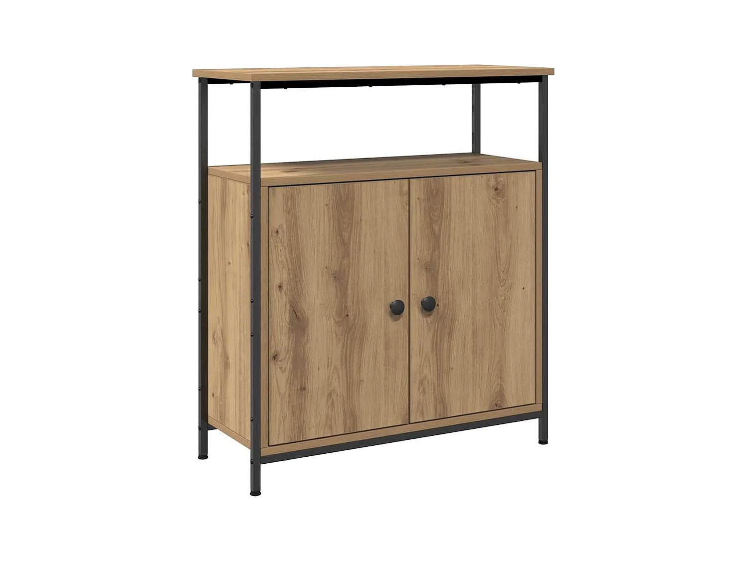 Buffet chêne artisanal 70x30x80 cm bois d'ingénierie