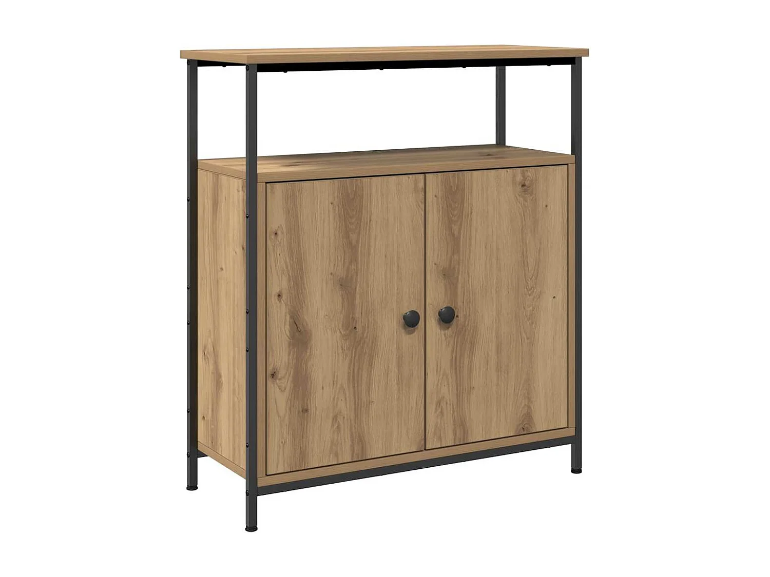 Buffet chêne artisanal 70x30x80 cm bois d'ingénierie