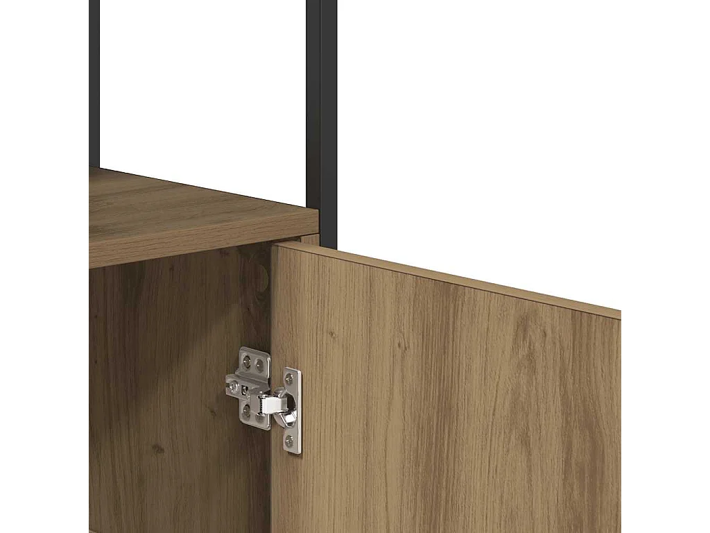 Buffet chêne artisanal 70x30x80 cm bois d'ingénierie