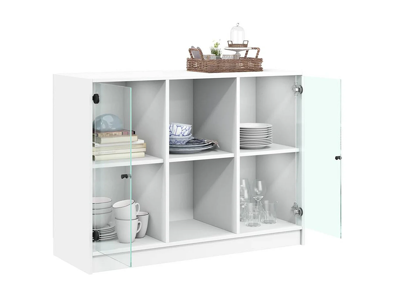 Dressoir 102x37x75,5 cm bewerkt hout wit