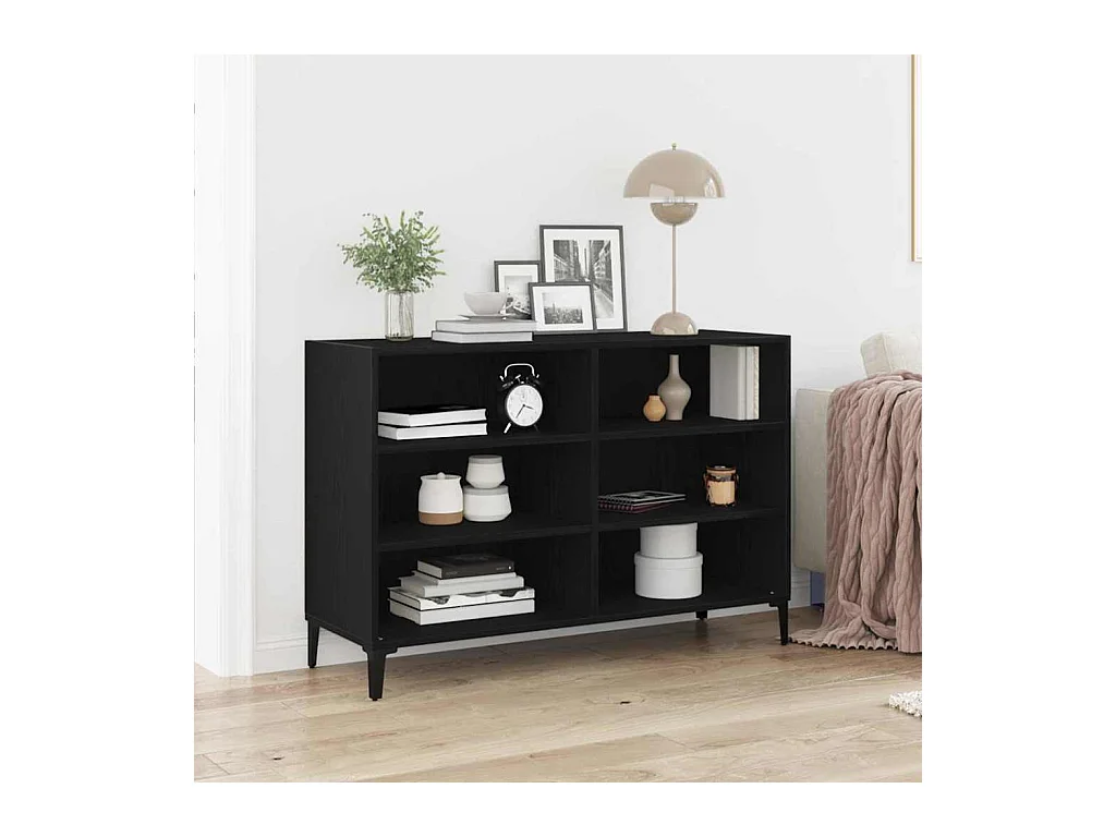 Buffet Noir 103.5 x 35 x 70 cm Bois d'ingénierie