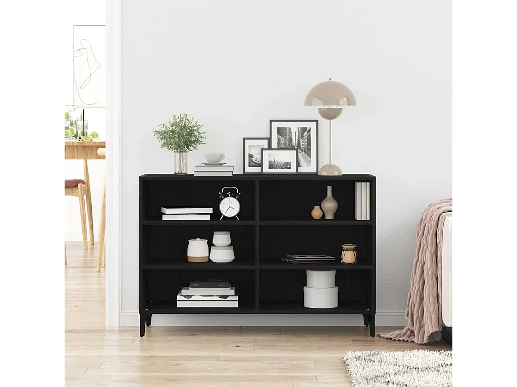 Dressoir Zwart 103,5 x 35 x 70 cm Bewerkt hout