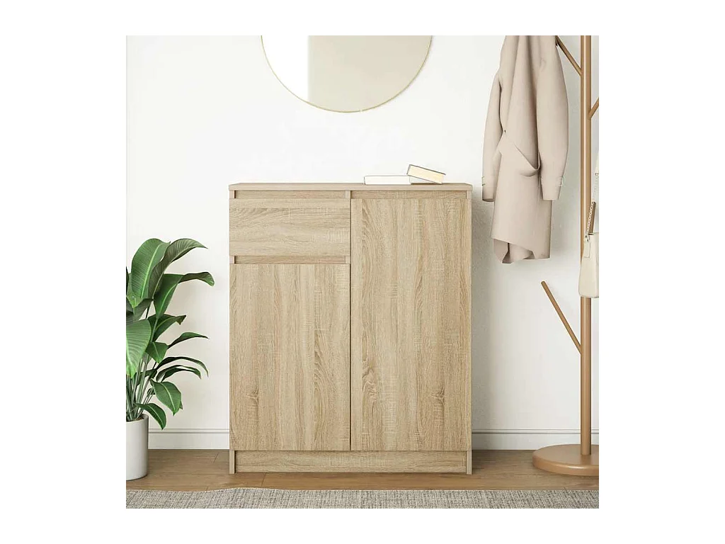 Buffet avec tiroir chêne sonoma 71x35x84 cm bois d'ingénierie