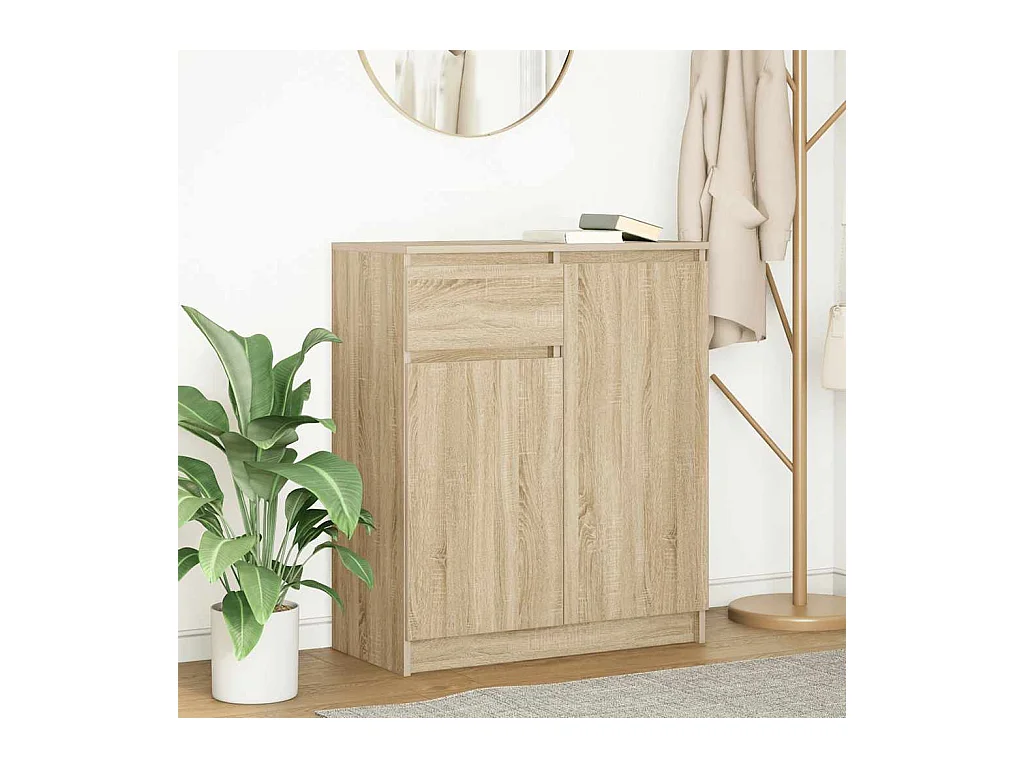 Buffet avec tiroir chêne sonoma 71x35x84 cm bois d'ingénierie