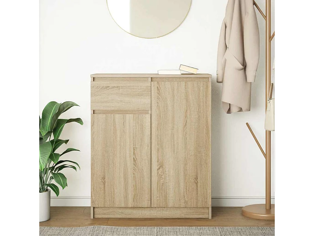 Buffet avec tiroir chêne sonoma 71x35x84 cm bois d'ingénierie