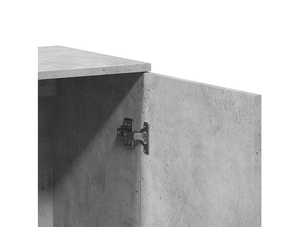 Buffet gris béton 79x38x80 cm bois d'ingénierie