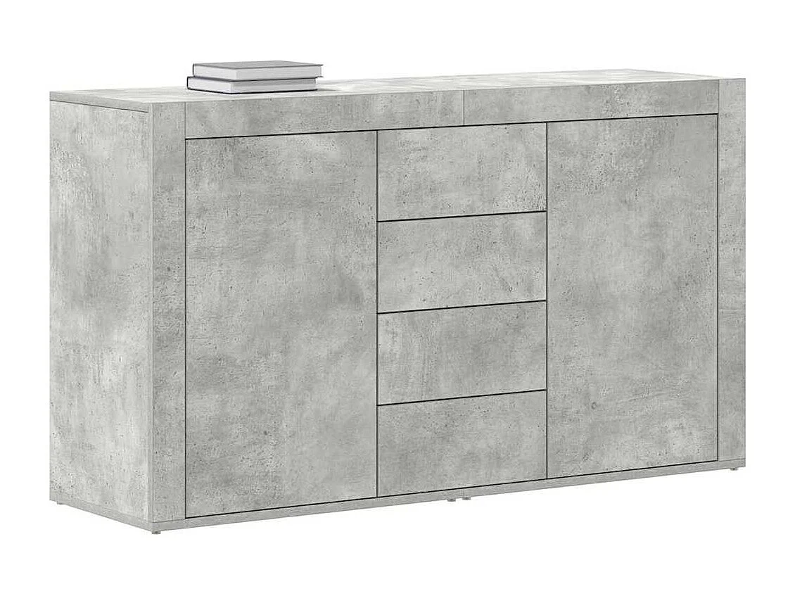 Buffet Gris béton 120 x 36 x 69 cm Bois d'ingénierie