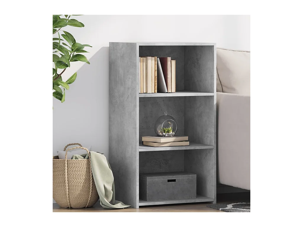 Buffet gris béton 50x41x93 cm bois d'ingénierie