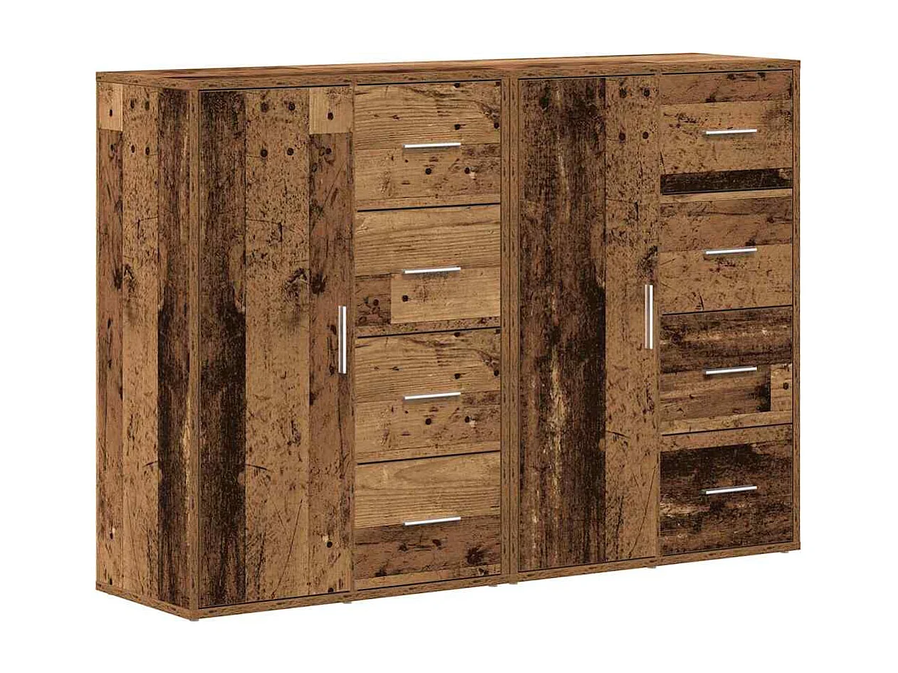 Buffets 2 pièces Bois ancien 60 x 31 x 84 cm Bois d'ingénierie