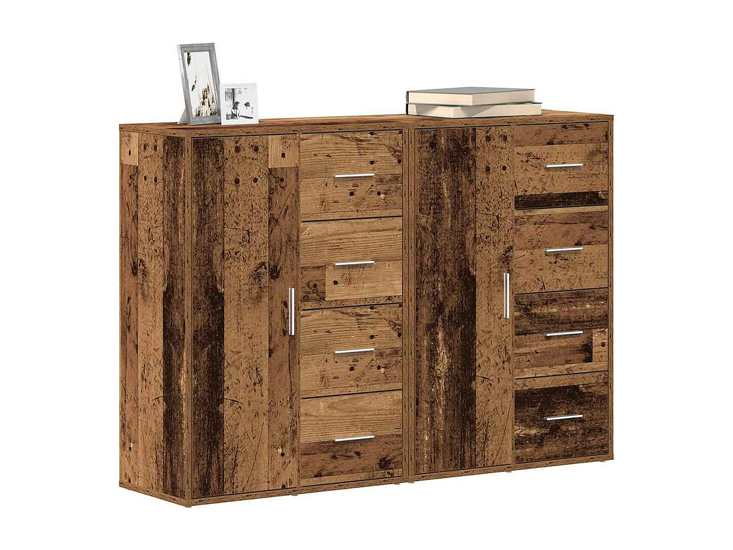 Buffets 2 pièces Bois ancien 60 x 31 x 84 cm Bois d'ingénierie