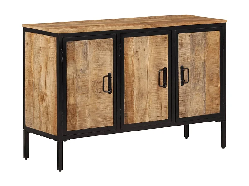 Buffet 105x35x70 cm bois de manguier brut massif