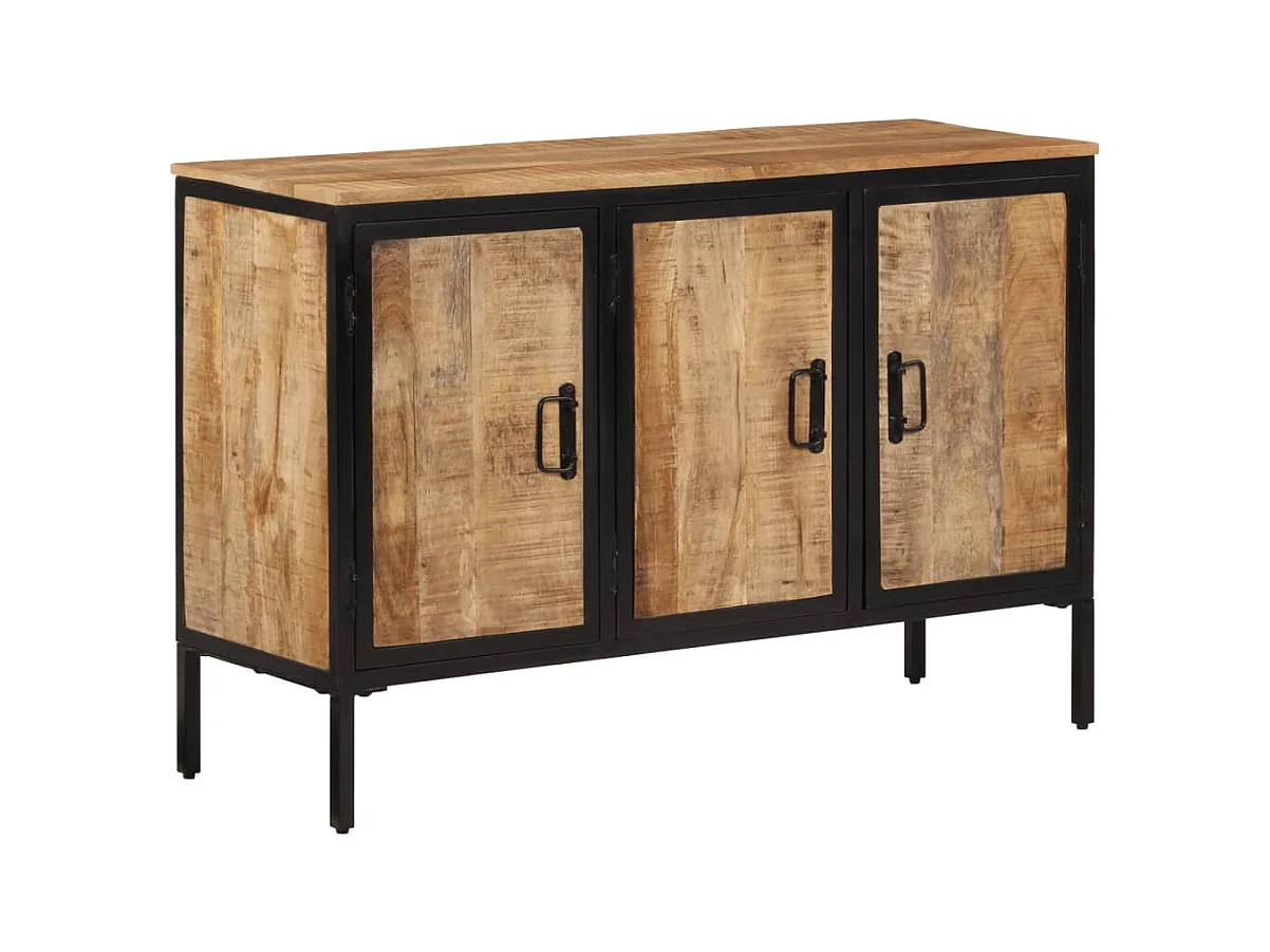Buffet 105x35x70 cm bois de manguier brut massif