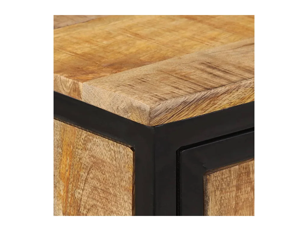 Buffet 105x35x70 cm bois de manguier brut massif