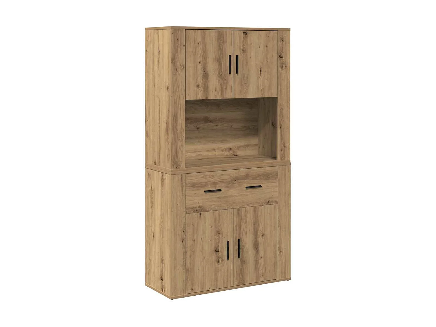 Highboard Roble artisan 80 x 33 x 150 cm Madera contrachapada