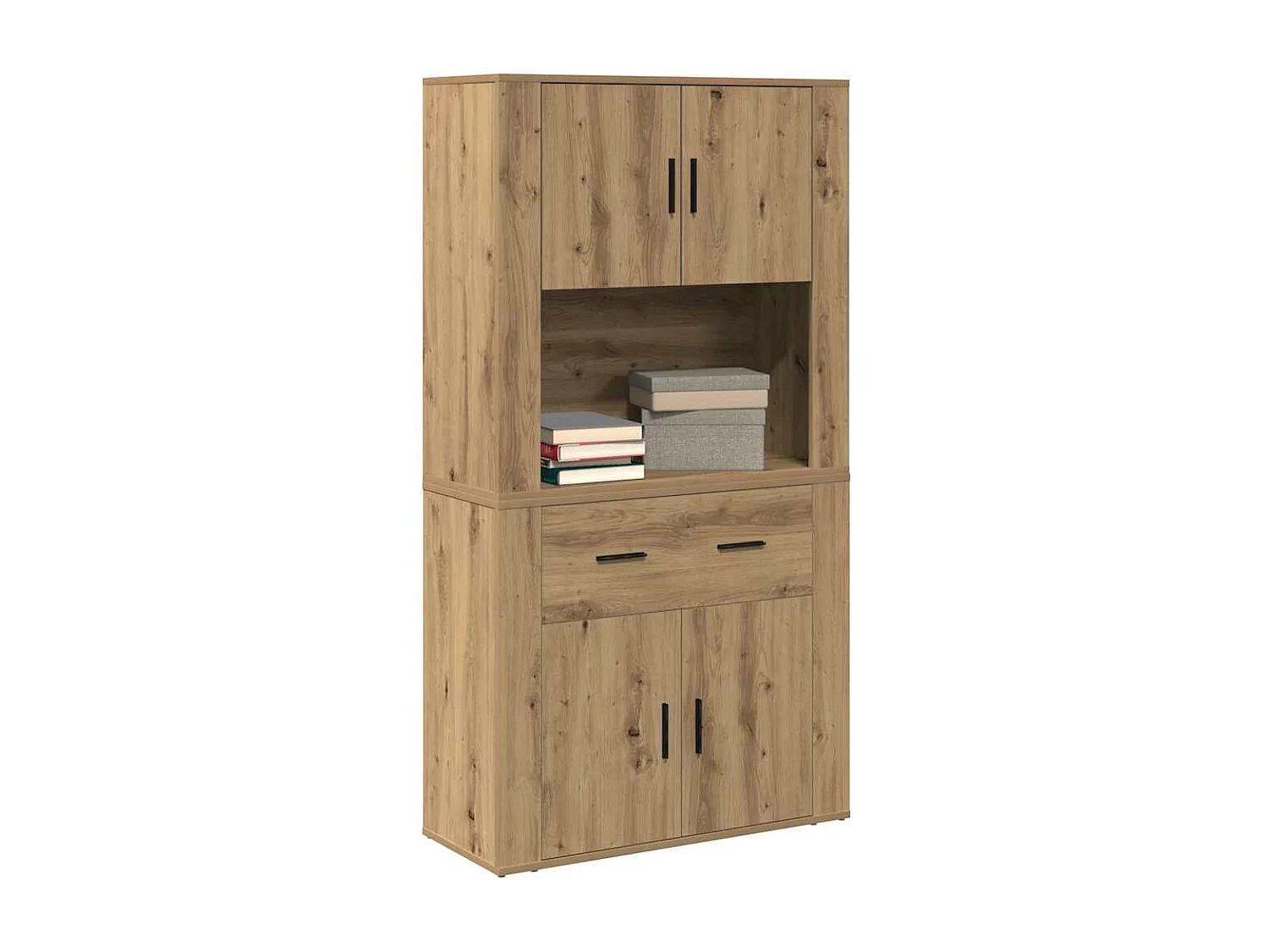 Highboard Roble artisan 80 x 33 x 150 cm Madera contrachapada