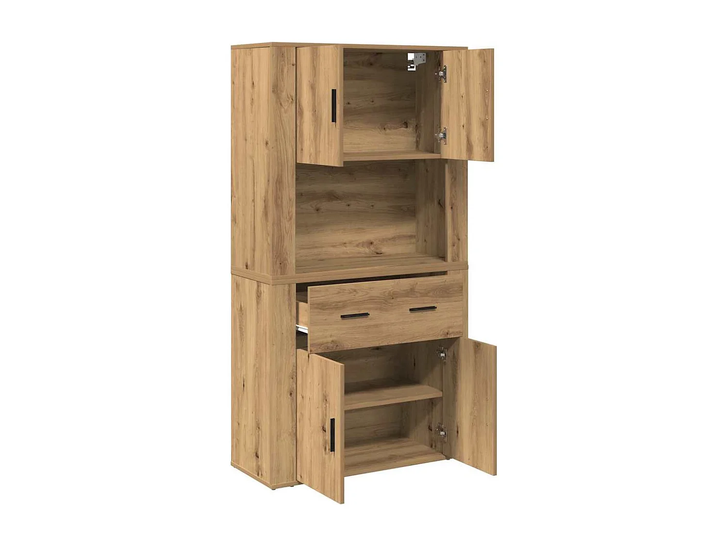 Highboard Roble artisan 80 x 33 x 150 cm Madera contrachapada