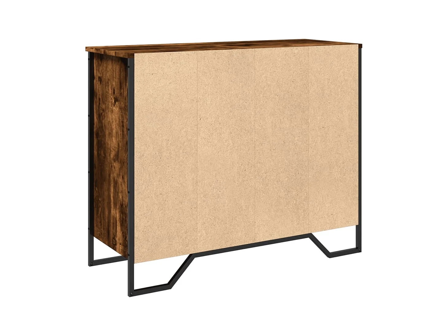 Buffet chêne fumé 91x35,5x74,5 cm bois d'ingénierie