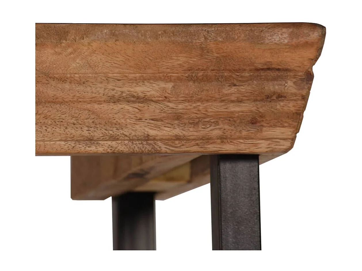 Buffet avec étagères en bois de manguier massif 65x30x180 cm