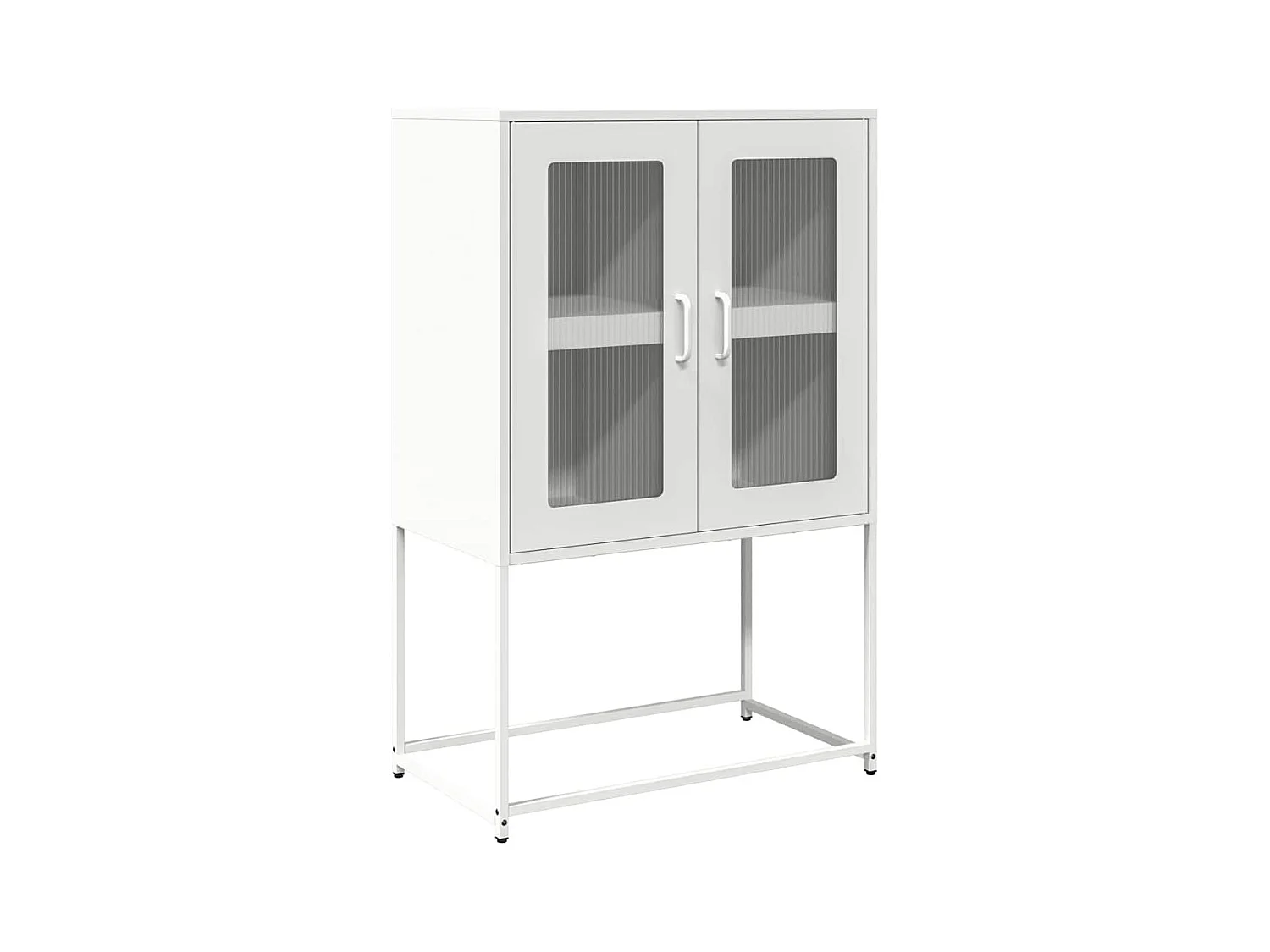 Buffet haut blanc 68x39x107 cm acier