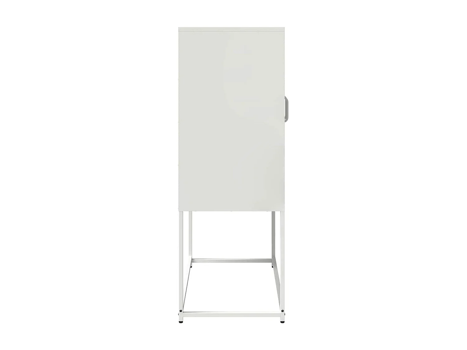Buffet haut blanc 68x39x107 cm acier