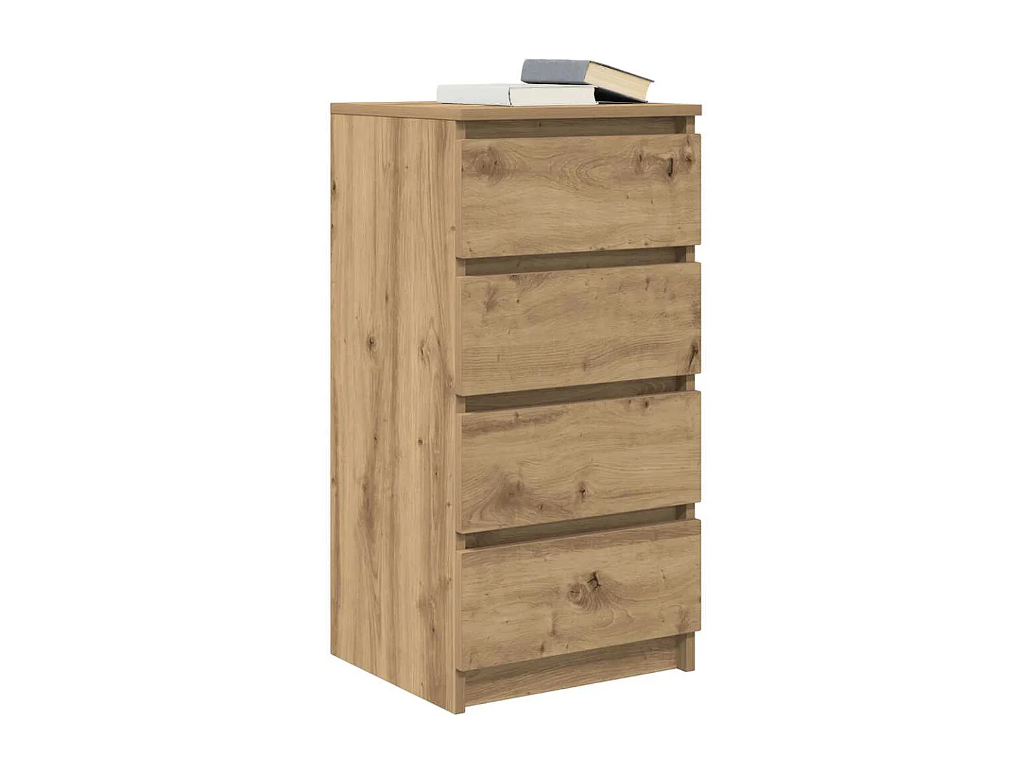 Buffet chêne artisanal 37,5x35x76 cm bois d'ingénierie