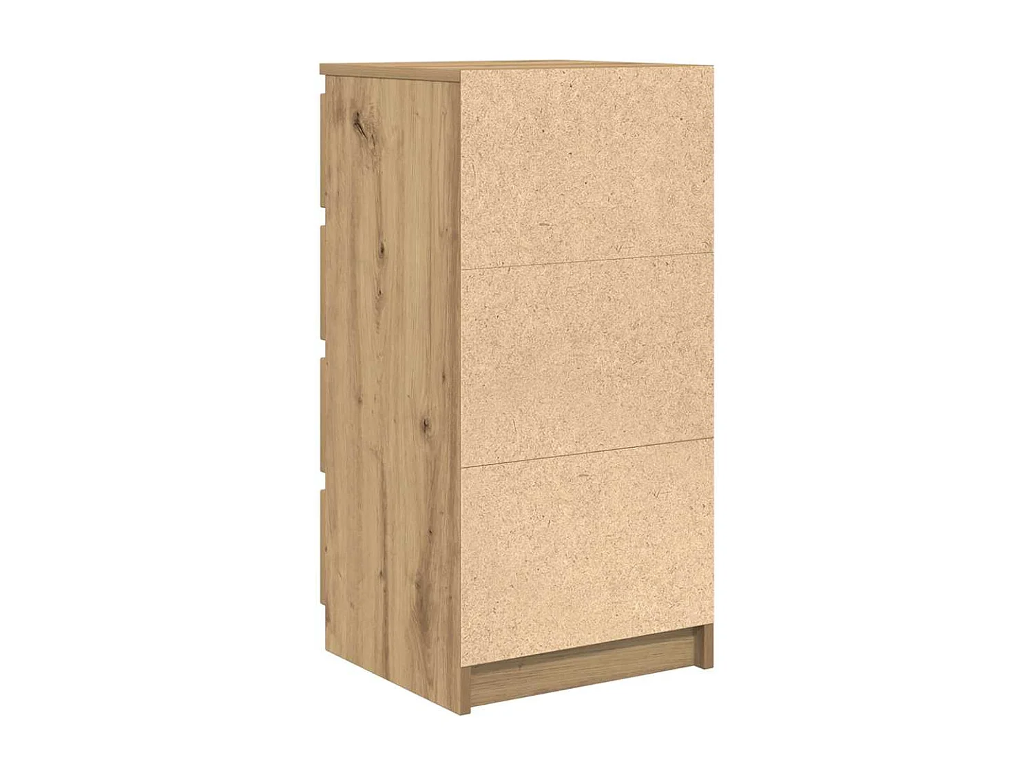 Buffet chêne artisanal 37,5x35x76 cm bois d'ingénierie