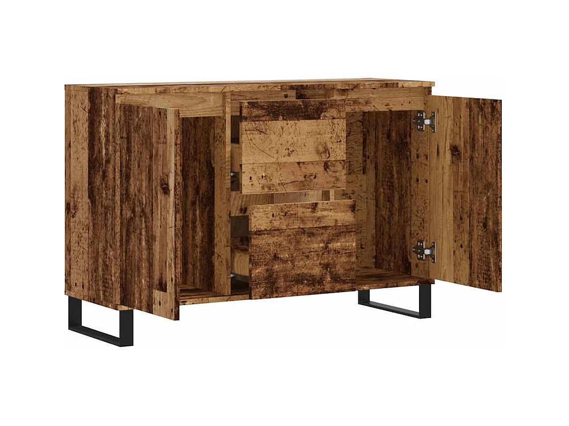 Buffet vieux bois 101,5x35x70 cm bois d’ingénierie