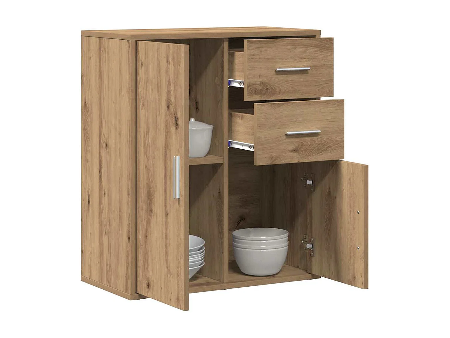 Vitrina Roble artisan 60 x 31 x 70 cm Madera contrachapada