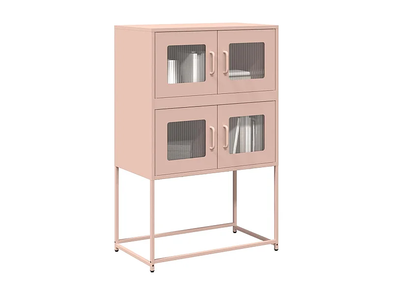 Hoge kast 68x39x107 cm staal roze