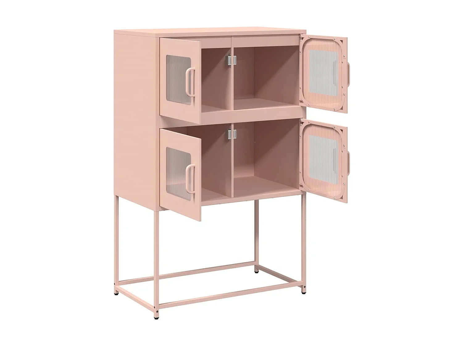 Buffet haut rose 68x39x107 cm acier