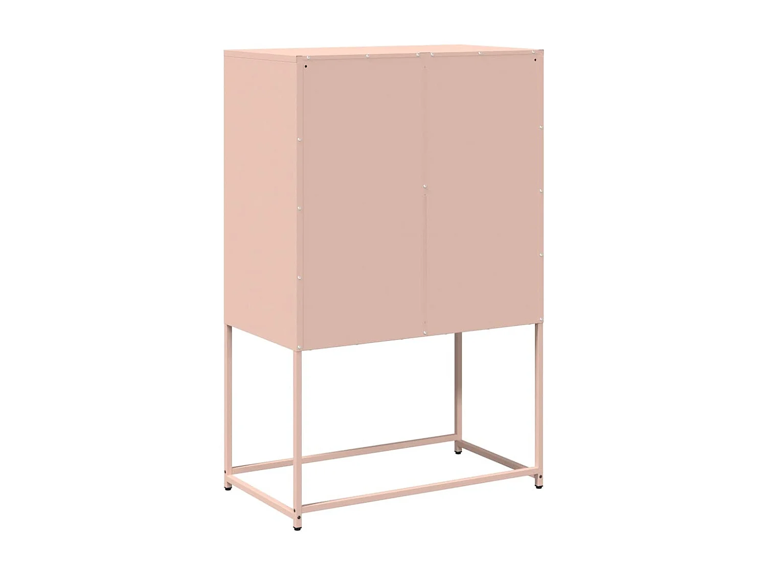 Buffet haut rose 68x39x107 cm acier