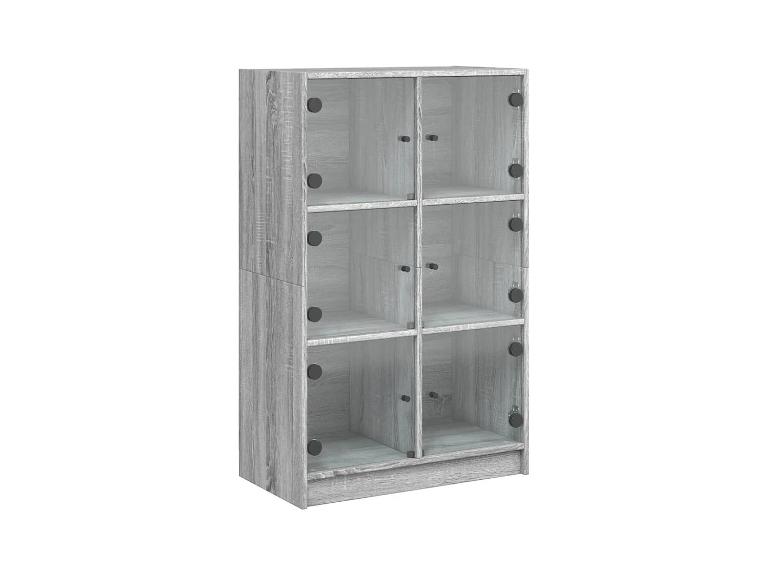 Buffet haut avec portes gris sonoma 68x37x109cm bois ingénierie