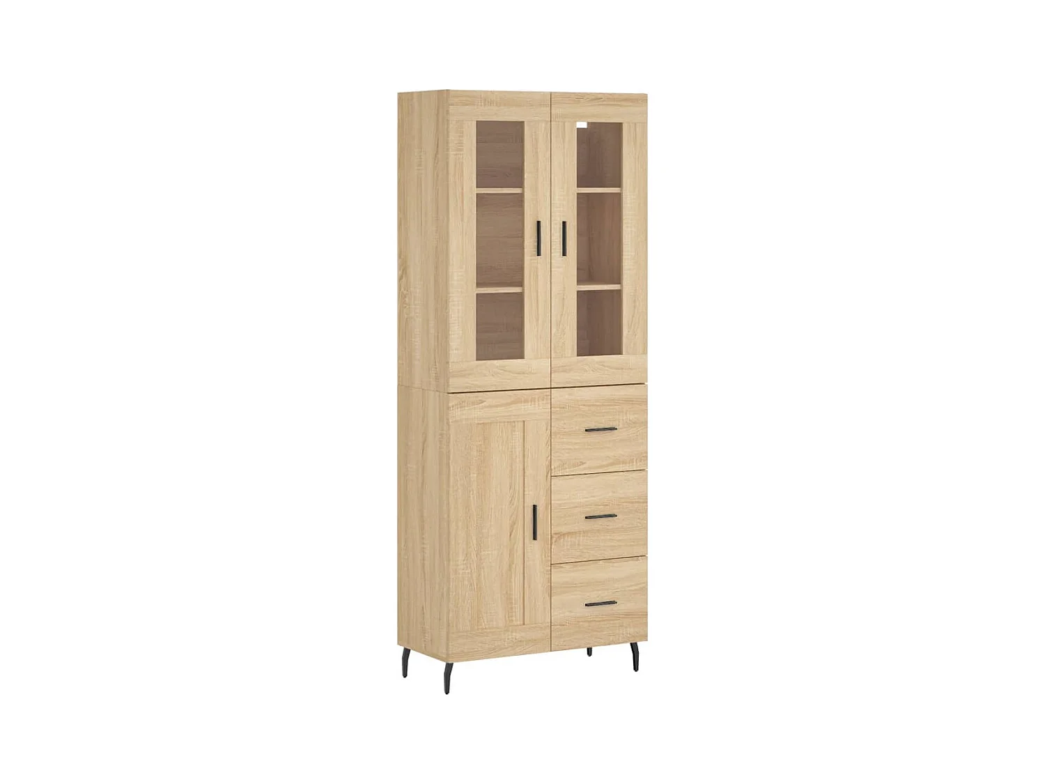 Buffet haut Chêne sonoma 69,5x34x180 cm Bois d'ingénierie