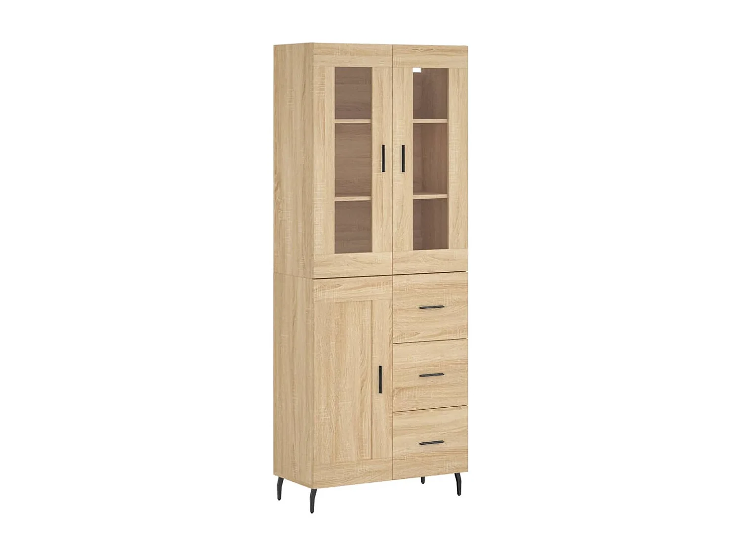 Buffet haut Chêne sonoma 69,5x34x180 cm Bois d'ingénierie