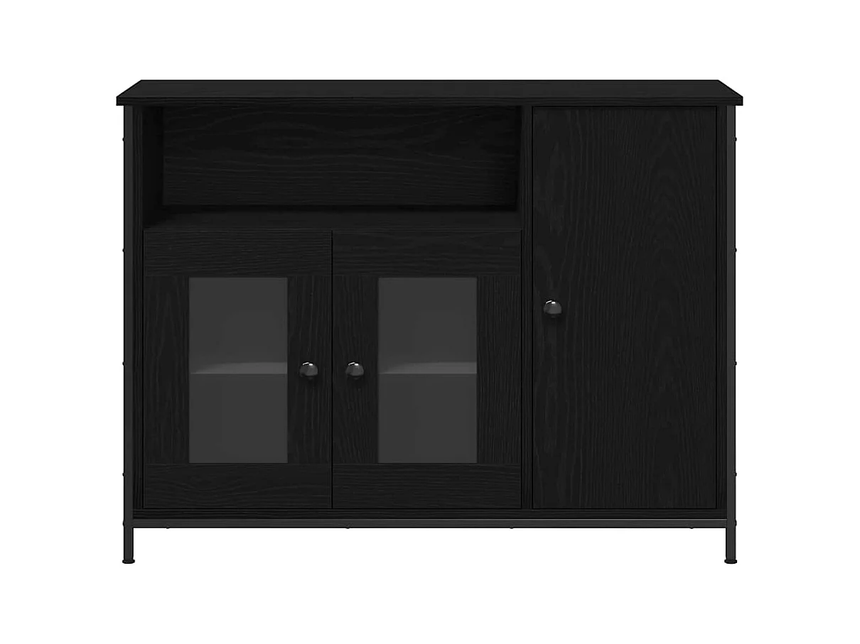 Buffet Chêne noir 100 x 35 x 75 cm Bois d'ingénierie