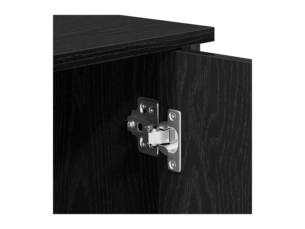 Buffet Chêne noir 100 x 35 x 75 cm Bois d'ingénierie