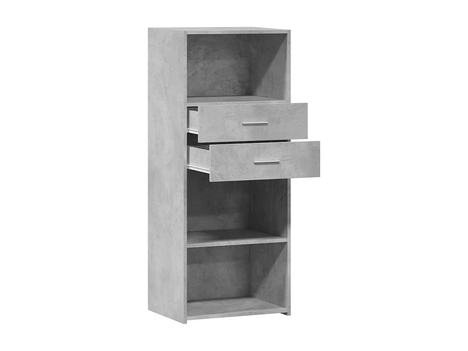 Buffet haut gris béton 50x42,5x124 cm bois d'ingénierie