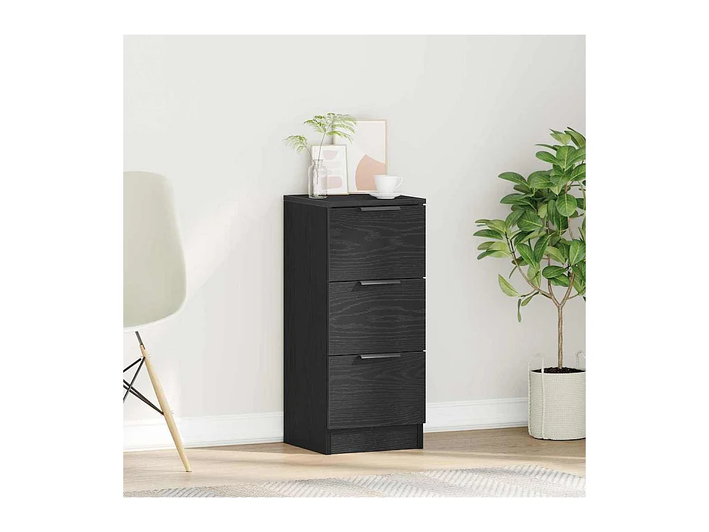 Buffet en chêne noir avec tiroir Chêne noir 30 x 30 x 70 cm