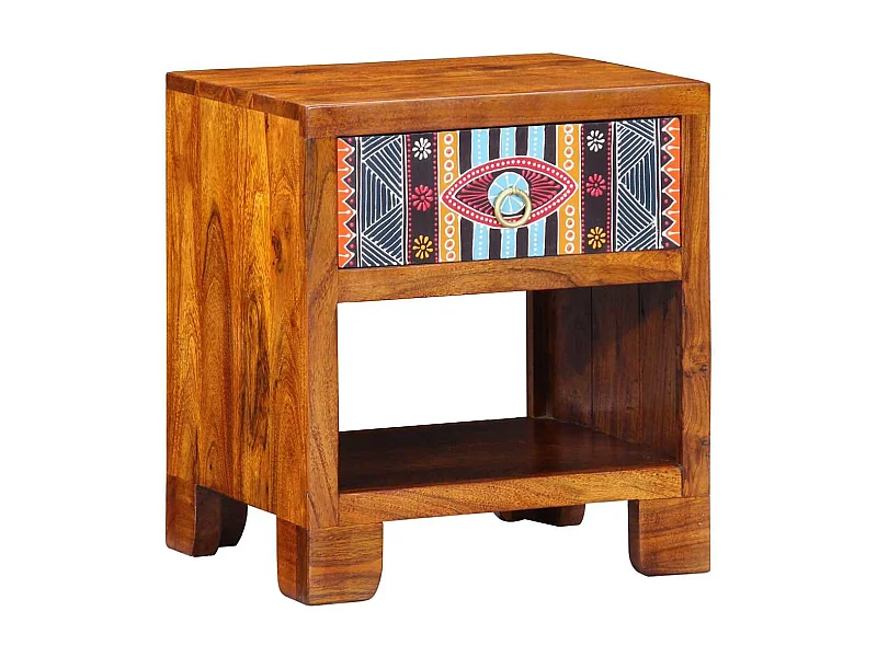 Buffet Multicolore 40 x 35 x 45 cm Bois d'acacia massif