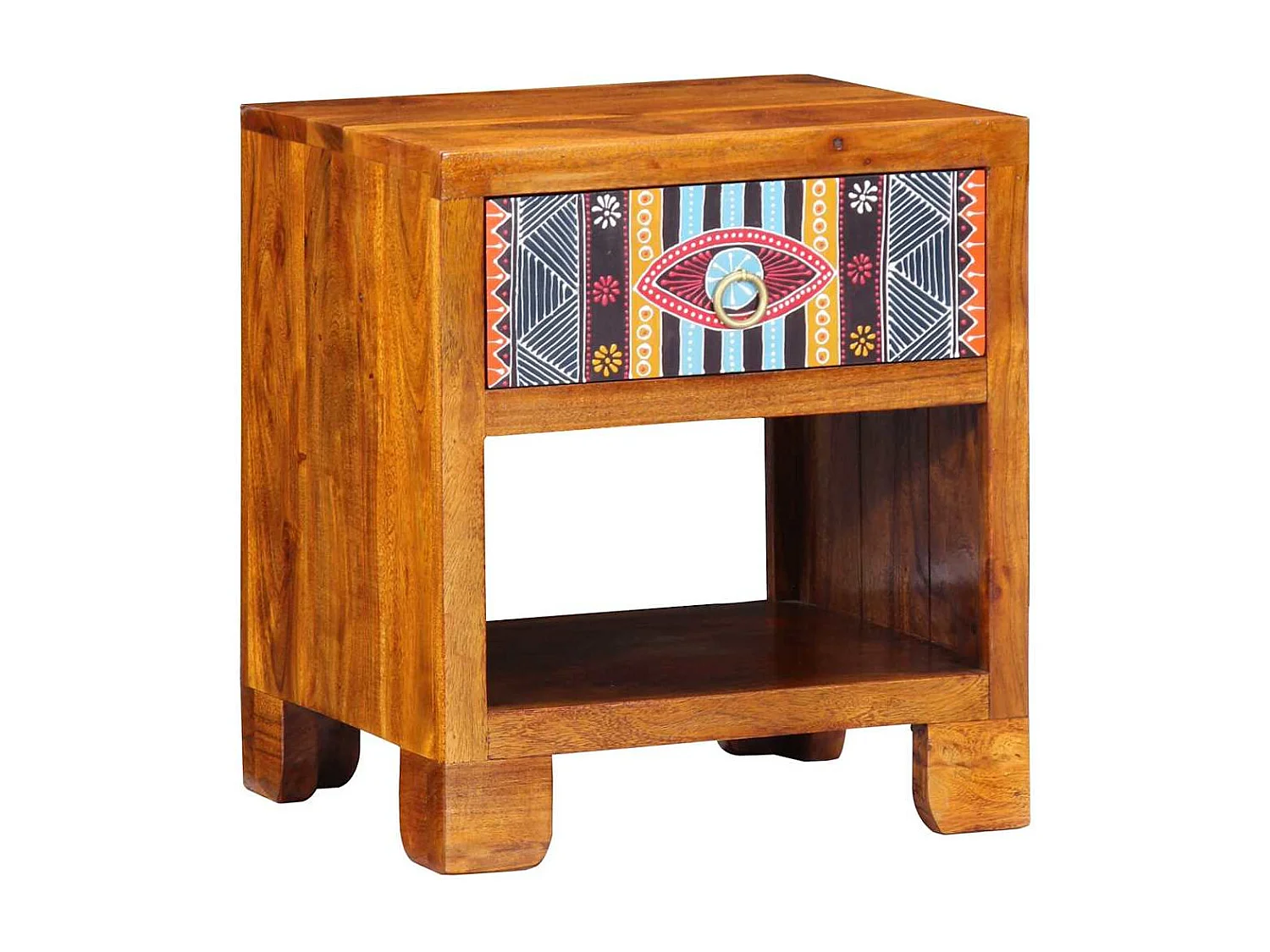 Buffet Multicolore 40 x 35 x 45 cm Bois d'acacia massif