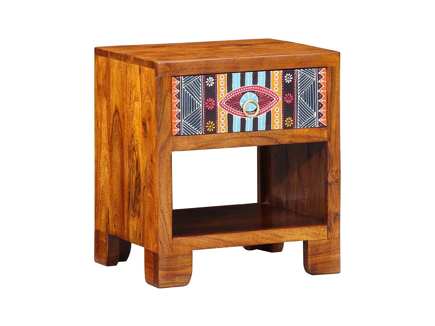 Buffet Multicolore 40 x 35 x 45 cm Bois d'acacia massif