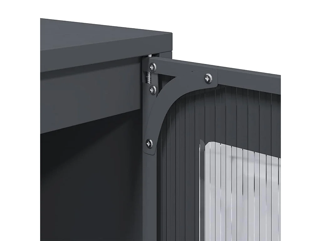 Buffet haut anthracite 68x39x123 cm acier