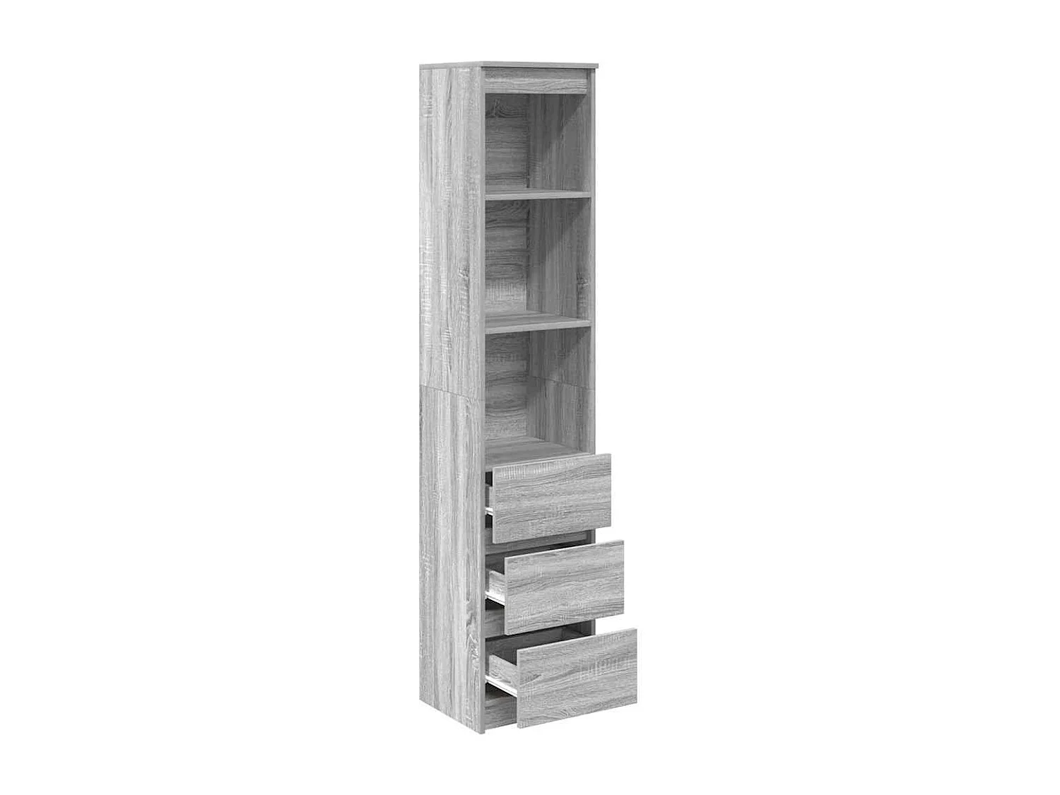 Buffet sonoma gris 37,5x35x180 cm bois d'ingénierie