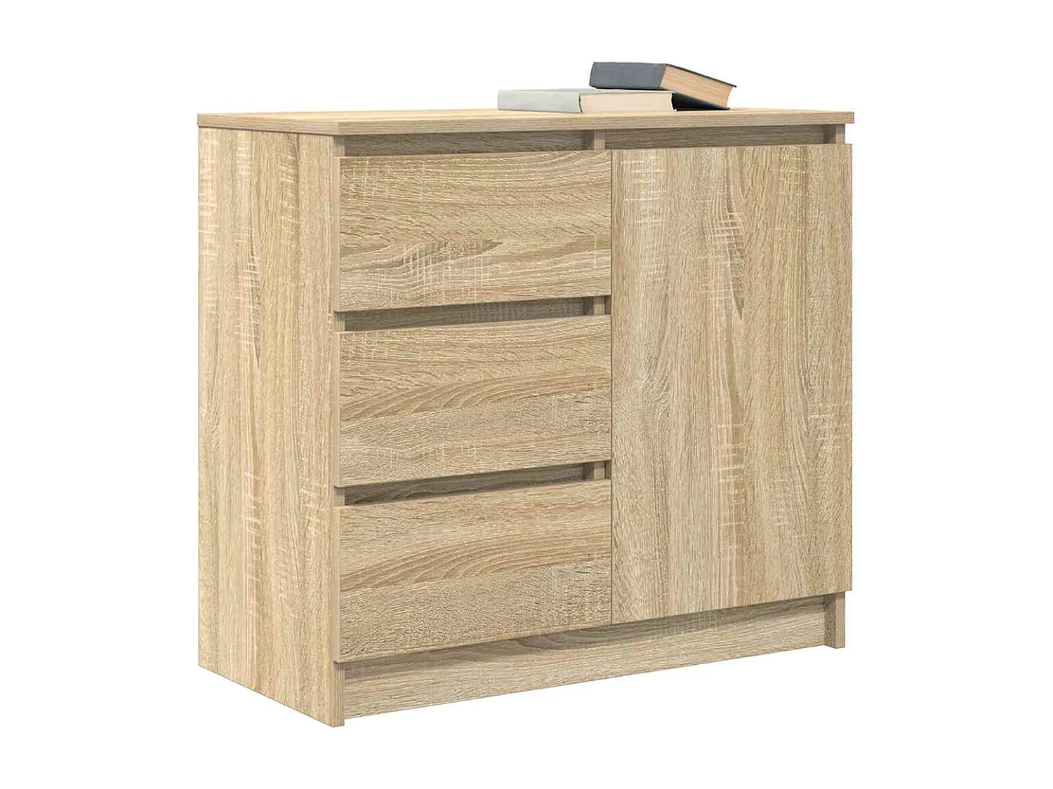 Buffet avec tiroir chêne sonoma 71x35x65 cm bois d'ingénierie