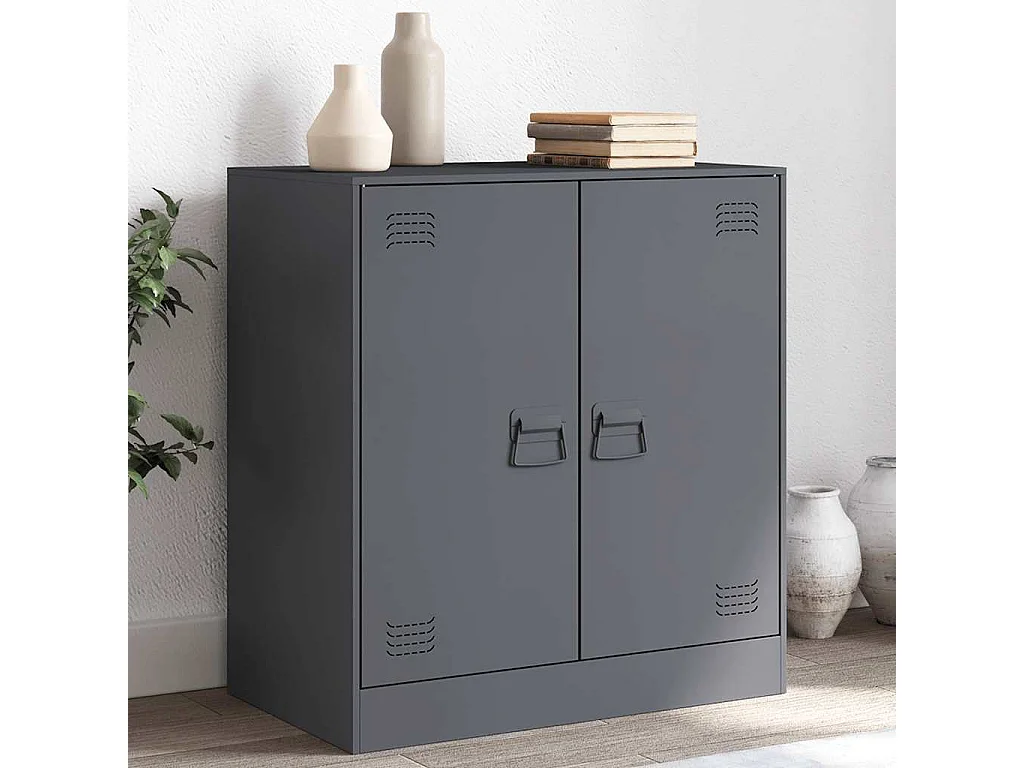 Buffet anthracite 67x39x73 cm acier