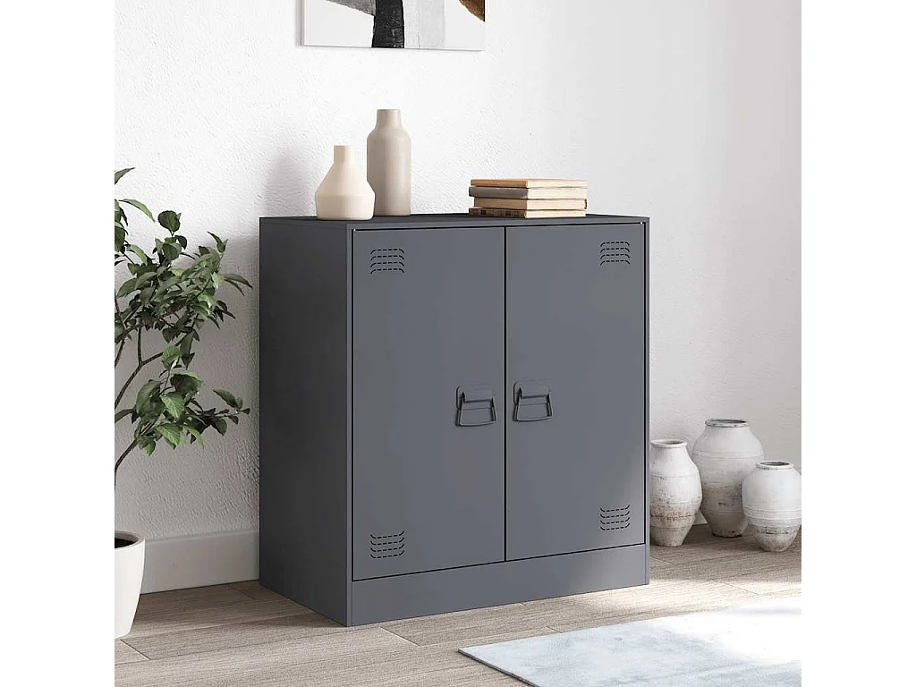 Buffet anthracite 67x39x73 cm acier