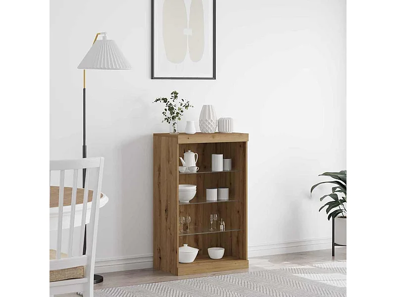 Vitrina Roble artisan 60.5 x 37 x 100 cm Madera contrachapada