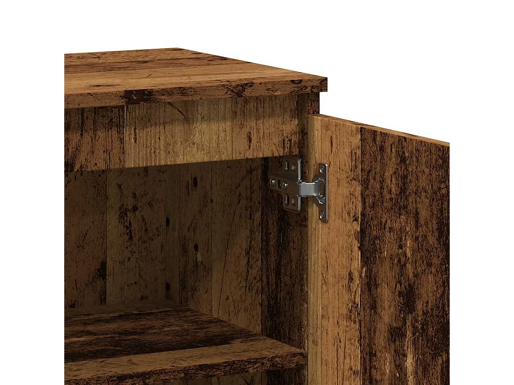 Aparador de madera contrachapada envejecida 60x35x70 cm